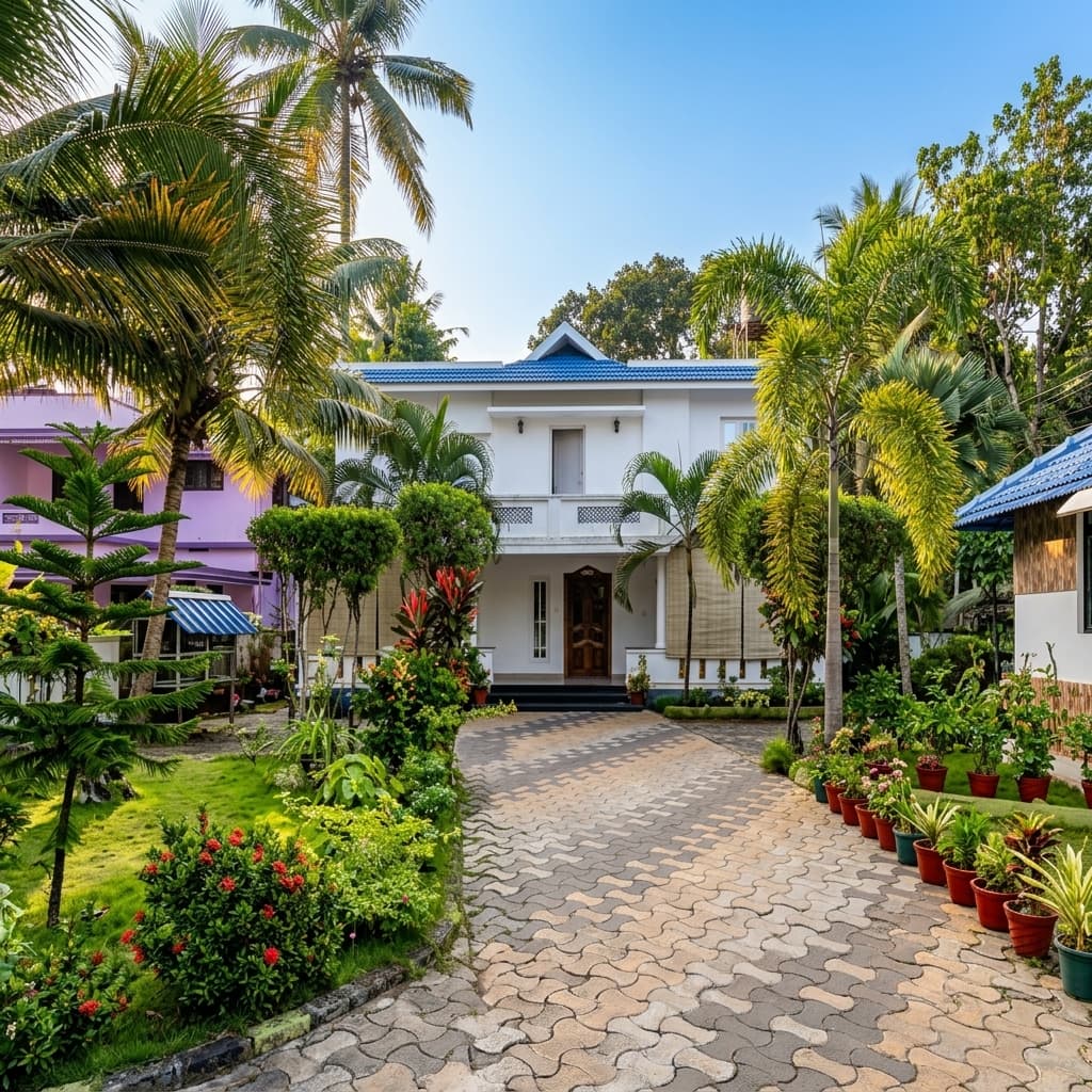 Regal Mansion luxury homestay exterior in Alleppey Kerala